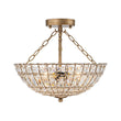 Load image into Gallery viewer, Farmhouze Light-Vintage Distressed Bronze Round Crystal Cage Ceiling Light-Ceiling Light-Bronze-
