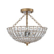 Load image into Gallery viewer, Farmhouze Light-Vintage Distressed Bronze Round Crystal Cage Ceiling Light-Ceiling Light-Bronze-
