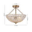 Load image into Gallery viewer, Farmhouze Light-Vintage Distressed Bronze Round Crystal Cage Ceiling Light-Ceiling Light-Bronze-
