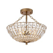 Load image into Gallery viewer, Farmhouze Light-Vintage Distressed Bronze Round Crystal Cage Ceiling Light-Ceiling Light-Bronze-
