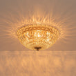 Load image into Gallery viewer, Farmhouze Light-Vintage Distressed Bronze Round Crystal Cage Flush Mount Light-Ceiling Light-Bronze-
