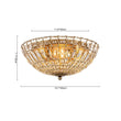 Load image into Gallery viewer, Farmhouze Light-Vintage Distressed Bronze Round Crystal Cage Flush Mount Light-Ceiling Light-Bronze-
