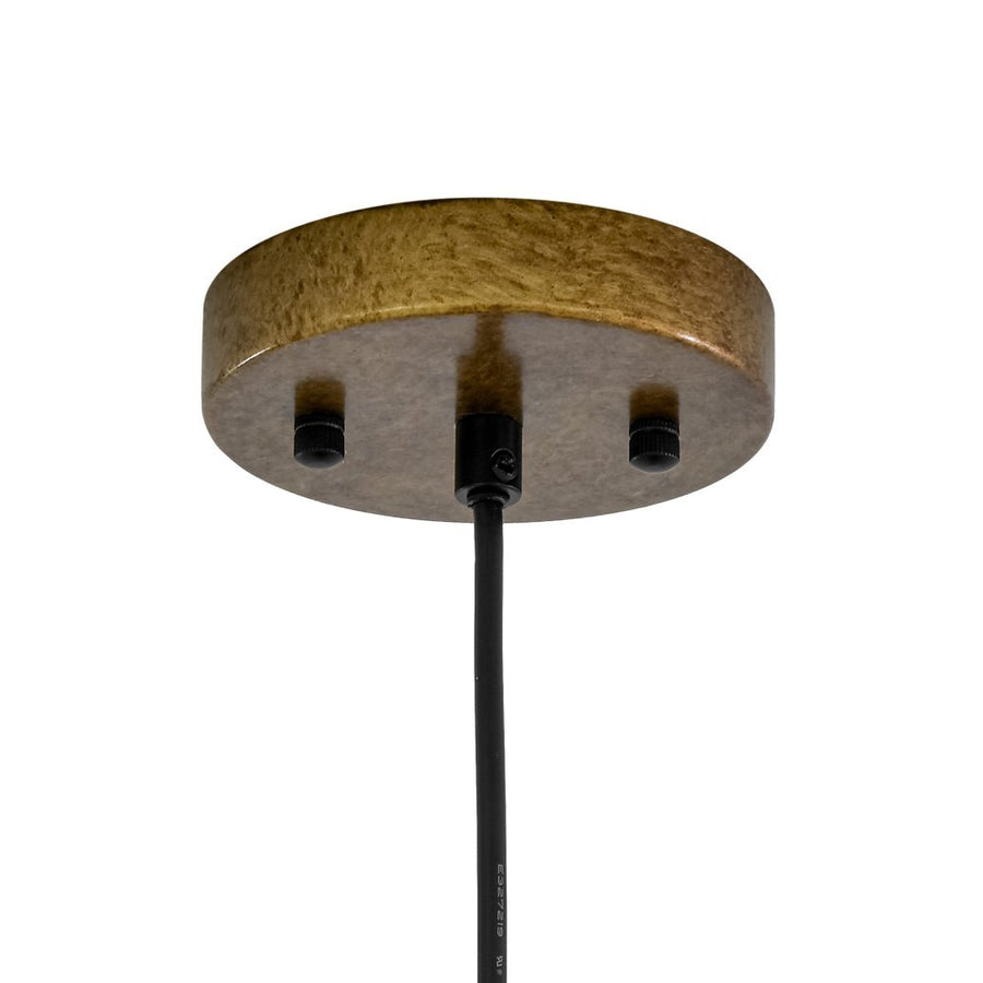 Farmhouze Light - Vintage Distressed Brown Oversized Metal Dome Pendant - Chandelier - 23in/Aged Gold - 