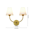 Load image into Gallery viewer, Farmhouze Light-Vintage Fabric Shade Brass 2-Light Linen Vanity Wall Sconce-Wall Sconce-2 Packs-
