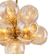 Load image into Gallery viewer, Farmhouze Light - Vintage Glam 10 - Light Amber Glass Globe Bubble Chandelier - Chandelier - Brass - 
