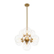 Load image into Gallery viewer, Farmhouze Light-Vintage Glam 10-Light Amber Glass Globe Bubble Chandelier-Chandelier-Clear Glass-
