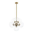 Load image into Gallery viewer, Farmhouze Light-Vintage Glam 10-Light Amber Glass Globe Bubble Chandelier-Chandelier-Clear Glass-
