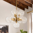 Load image into Gallery viewer, Farmhouze Light-Vintage Glam 10-Light Amber Glass Globe Bubble Chandelier-Chandelier-Clear Glass-

