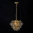 Load image into Gallery viewer, Farmhouze Light-Vintage Glam 3-Light Round Tiered Cluster Crystal Chandelier-Chandelier-Brass-
