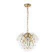 Load image into Gallery viewer, Farmhouze Light-Vintage Glam 3-Light Round Tiered Cluster Crystal Chandelier-Chandelier-Brass-
