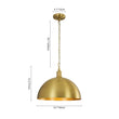 Load image into Gallery viewer, Farmhouze Light - Vintage Gold Oversized Metal Dome Kitchen Pendant Light - Pendant - 15 in - 
