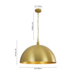 Load image into Gallery viewer, Farmhouze Light - Vintage Gold Oversized Metal Dome Kitchen Pendant Light - Pendant - 15 in - 
