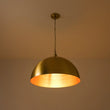 Load image into Gallery viewer, Farmhouze Light - Vintage Gold Oversized Metal Dome Kitchen Pendant Light - Pendant - 15 in - 
