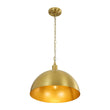Load image into Gallery viewer, Farmhouze Light - Vintage Gold Oversized Metal Dome Kitchen Pendant Light - Pendant - 15 in - 
