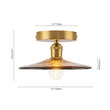 Load image into Gallery viewer, Farmhouze Light-Vintage Hand-Blown Molten Amber Glass Shade Ceiling Light-Ceiling Light-Saucer - 2 Packs-
