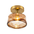 Load image into Gallery viewer, Farmhouze Light-Vintage Hand-Blown Molten Amber Glass Shade Ceiling Light-Ceiling Light-Saucer - 2 Packs-
