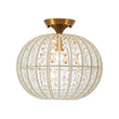 Load image into Gallery viewer, Farmhouze Light-Vintage Luxe 1-Light Faceted Crystal Sphere Cage Semi Flush-Ceiling Light-Radial Sphere-

