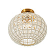 Load image into Gallery viewer, Farmhouze Light-Vintage Luxe 1-Light Faceted Crystal Sphere Cage Semi Flush-Ceiling Light-Radial Sphere-
