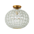 Load image into Gallery viewer, Farmhouze Light-Vintage Luxe 1-Light Faceted Crystal Sphere Cage Semi Flush-Ceiling Light-Radial Sphere-
