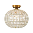 Load image into Gallery viewer, Farmhouze Light-Vintage Luxe 1-Light Faceted Crystal Sphere Cage Semi Flush-Ceiling Light-Radial Sphere-
