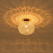 Load image into Gallery viewer, Farmhouze Light-Vintage Luxe 1-Light Faceted Crystal Sphere Cage Semi Flush-Ceiling Light-Radial Sphere-
