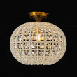 Load image into Gallery viewer, Farmhouze Light-Vintage Luxe 1-Light Faceted Crystal Sphere Cage Semi Flush-Ceiling Light-Radial Sphere-
