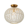 Load image into Gallery viewer, Farmhouze Light-Vintage Luxe 1-Light Faceted Crystal Sphere Cage Semi Flush-Ceiling Light-Radial Sphere-
