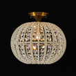 Load image into Gallery viewer, Farmhouze Light-Vintage Luxe 1-Light Faceted Crystal Sphere Cage Semi Flush-Ceiling Light-Radial Sphere-
