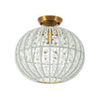 Load image into Gallery viewer, Farmhouze Light-Vintage Luxe 1-Light Faceted Crystal Sphere Cage Semi Flush-Ceiling Light-Radial Sphere-

