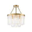 Load image into Gallery viewer, Farmhouze Light-Vintage Luxe 2-Tier Brass Dazzling Crystal Round Ceiling Light-Ceiling Light-15.7 in-
