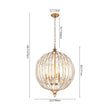 Load image into Gallery viewer, Farmhouze Light-Vintage Luxe Antique Bronze Crystal Globe Lantern Chandelier-Chandelier-22 in-
