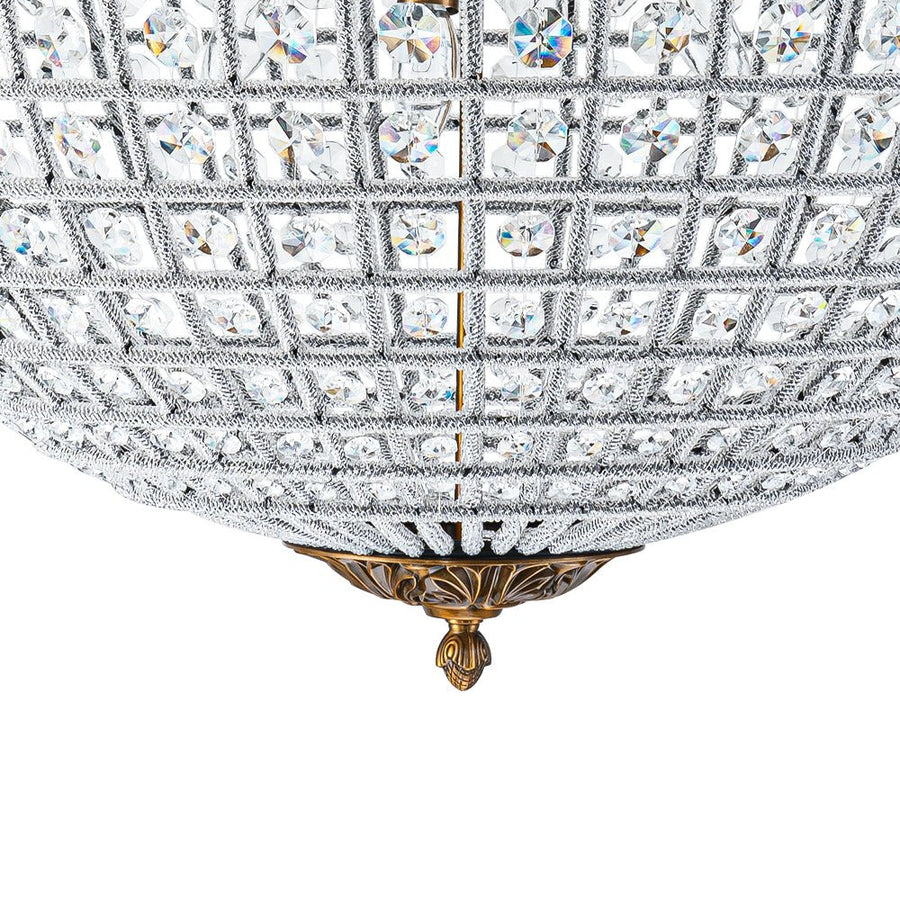 Farmhouze Light - Vintage Luxe Brass Crystal Orb Chandelier - Chandelier - 1 - Light - 