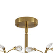 Load image into Gallery viewer, Farmhouze Light-Vintage Luxe Crystal Floral Cage Brass Semi Flush Mount Light-Ceiling Light-Brass-
