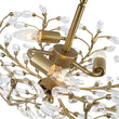 Load image into Gallery viewer, Farmhouze Light-Vintage Luxe Crystal Floral Cage Brass Semi Flush Mount Light-Ceiling Light-Brass-
