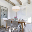 Load image into Gallery viewer, Farmhouze Light-Vintage Luxe Crystal White Fabric Drum Lantern Pendant-Chandelier-17.7 in-
