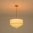 Load image into Gallery viewer, Farmhouze Light-Vintage Luxe Crystal White Fabric Drum Lantern Pendant-Chandelier-17.7 in-
