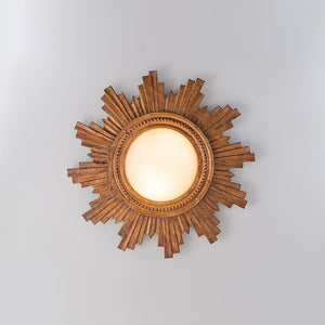 Farmhouze Light - Vintage Luxe Sunburst Flush Mount Light Wall Decoration - Ceiling Light - Whitewashed - 