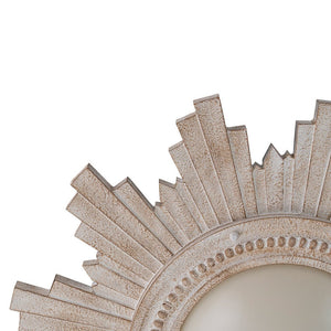 Farmhouze Light - Vintage Luxe Sunburst Flush Mount Light Wall Decoration - Ceiling Light - Whitewashed - 