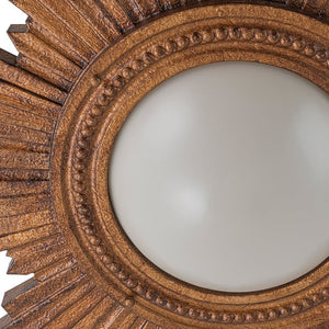 Farmhouze Light - Vintage Luxe Sunburst Flush Mount Light Wall Decoration - Ceiling Light - Whitewashed - 