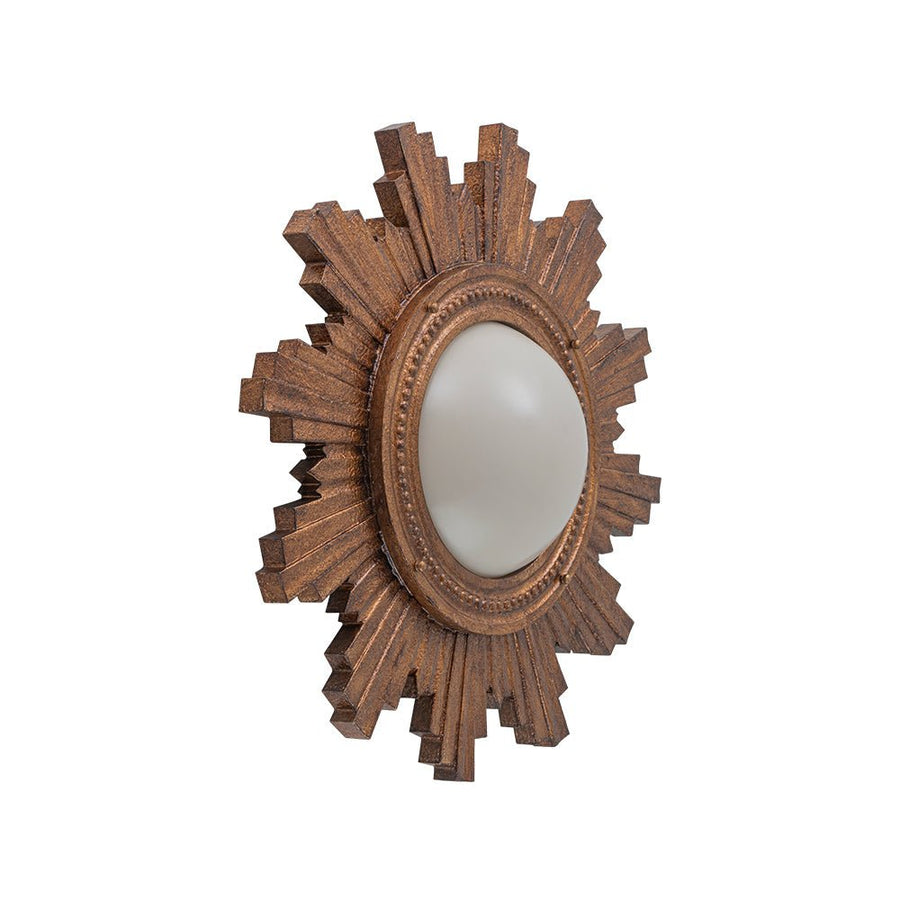 Farmhouze Light - Vintage Luxe Sunburst Flush Mount Light Wall Decoration - Ceiling Light - Whitewashed - 