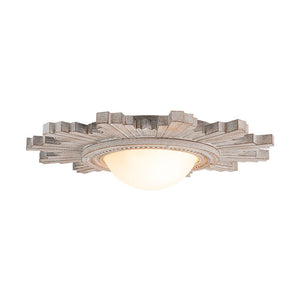 Farmhouze Light - Vintage Luxe Sunburst Flush Mount Light Wall Decoration - Ceiling Light - Whitewashed - 