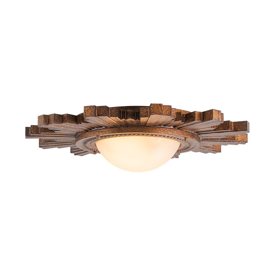Farmhouze Light - Vintage Luxe Sunburst Flush Mount Light Wall Decoration - Ceiling Light - Whitewashed - 
