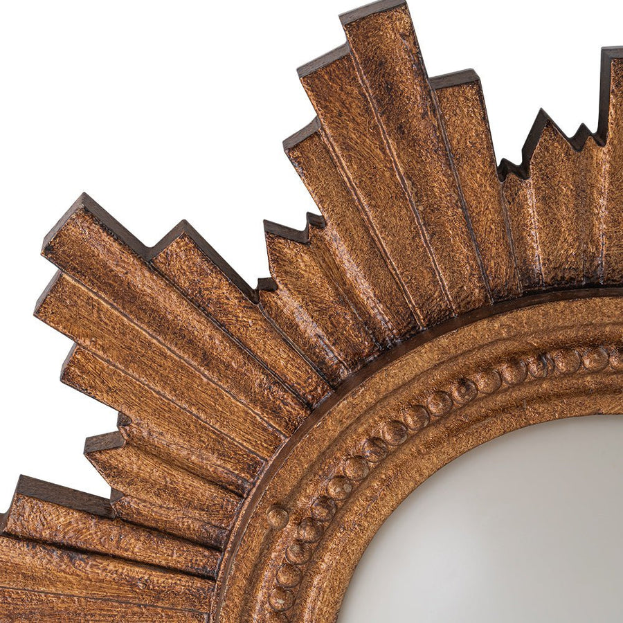 Farmhouze Light - Vintage Luxe Sunburst Flush Mount Light Wall Decoration - Ceiling Light - Whitewashed - 