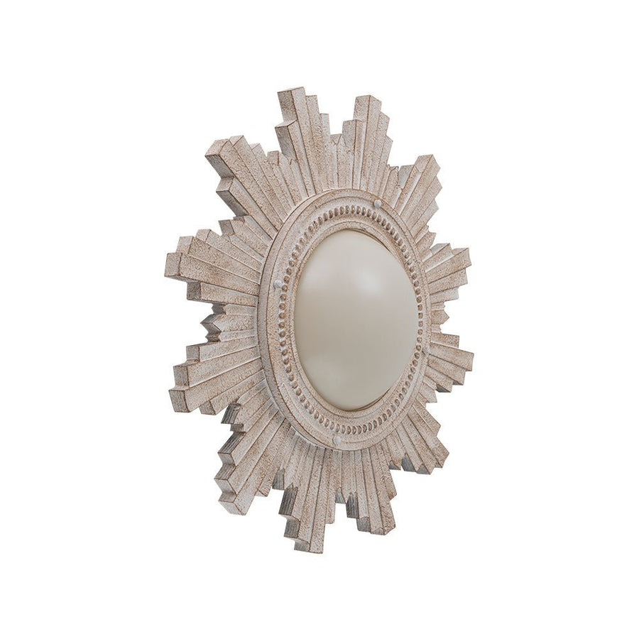 Farmhouze Light - Vintage Luxe Sunburst Flush Mount Light Wall Decoration - Ceiling Light - Whitewashed - 