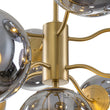 Load image into Gallery viewer, Farmhouze Light - Vintage Luxury Smoked Glass Globe Bubble Sputnik Chandelier - Chandelier - Brass - 
