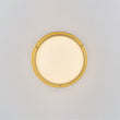 Load image into Gallery viewer, Farmhouze Light-Vintage Opal Glass Drum Dimmable LED Semi Flush Mount-Ceiling Light-Brass-
