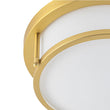 Load image into Gallery viewer, Farmhouze Light-Vintage Opal Glass Drum Dimmable LED Semi Flush Mount-Ceiling Light-Brass-
