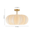 Load image into Gallery viewer, Farmhouze Light-Vintage Round Pleated Cage White Silk Ceiling Light-Ceiling Light-19.7 in-
