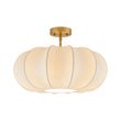 Load image into Gallery viewer, Farmhouze Light-Vintage Round Pleated Cage White Silk Ceiling Light-Ceiling Light-19.7 in-
