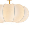 Load image into Gallery viewer, Farmhouze Light-Vintage Round Pleated Cage White Silk Ceiling Light-Ceiling Light-19.7 in-
